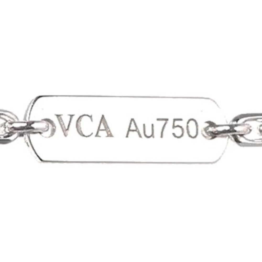 Van Cleef & Arpels 18k White Gold Mother of Pearl Alhambra Pendant - Picture 5 of 9